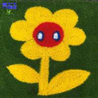 New Model Grass Carpet Artificial Grass With Cartoon Patterns For Kids Playground floor